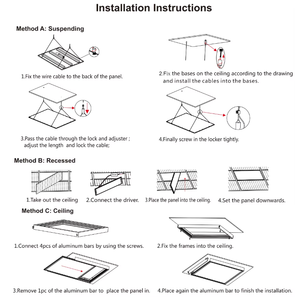Panneau lumineux <span class=keywords><strong>LED</strong></span> 600*600mm avec grille anti-éblouissement, température de couleur 3000-6000K, garantie 5 ans pour la maison et le bureau - Product Image 5
