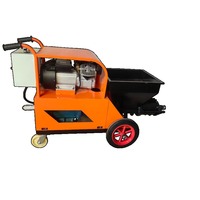 Machine à projeter le mortier automatique avec garantie de 3 ans, 380V 220V 4kw, machine à projeter le ciment avec roues