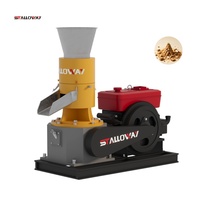 STALLOWAY Granulateur polyvalent à moteur diesel et boîte de vitesses pour la production de granulés de bois, de balles de riz, de tiges de maïs et de déchets agricoles – Haute productivité