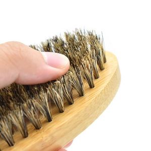 Brosse de nettoyage en poils de sanglier personnalisable avec logo pour hommes - Product Image 5