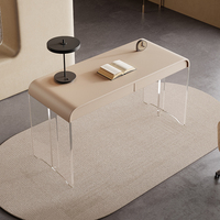 Bureau moderne et écologique avec tiroir de rangement pour la maison, le bureau ou la villa, pieds en bois et acrylique