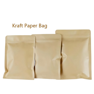 Sacs refermables en papier kraft <span class=keywords><strong>de</strong></span> qualité supérieure, résistants à l'humidité, <span class=keywords><strong>de</strong></span> qualité alimentaire, pour <span class=keywords><strong>le</strong></span> thé, les céréales et les bonbons, vente en gros - Product Image 1
