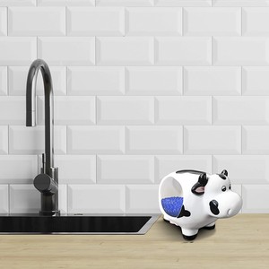 Nuovo Design Portaspugna in Ceramica per Lavello a Forma di Mucca, Accessorio per Lavaggio Piatti - Product Image 3
