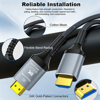Câble HDMI Fibre Optique 8K UHD Haute Vitesse, Cordon Optique HDMI Mâle-Mâle, Câble HDMI Optique Actif pour TV, Home Cinéma, Projecteur