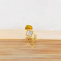 Anting-anting titanium alloy G23 terlaris, liontin rantai, anting tulang telinga, anting koklea