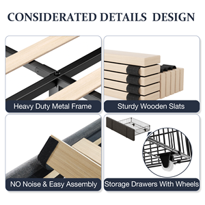 Cadre <span class=keywords><strong>de</strong></span> <span class=keywords><strong>lit</strong></span> multifonctionnel intelligent en bois massif avec coussin <span class=keywords><strong>de</strong></span> tête réglable et contrôle par application pour mobilier <span class=keywords><strong>de</strong></span> maison - Product Image 5