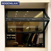 Porte pliante extérieure en aluminium minimaliste Rogenilan, imperméable, avec verre trempé, pour maisons