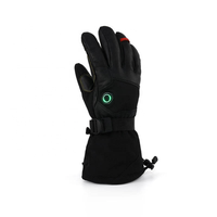Gants chauffants unisexes en peau de chèvre, imperméables, compatibles écran tactile, antidérapants, avec sangle de poignet réglable, coupe-vent, rechargeables