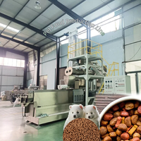 Vente directe d'usine, machine de fabrication d'aliments pour chats et chiens certifiée CE de 2 tonnes/h, ligne de transformation d'aliments pour chiens