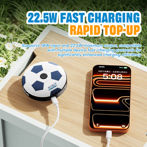 Power Bank a forma di pallone da calcio, souvenir, articolo promozionale, caricabatterie portatile per iPhone, Samsung, Android - Product Image 5