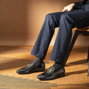 Chaussures en cuir faites à la main de qualité supérieure, chaussures décontractées en cuir véritable pour hommes, chaussures de conduite, chaussures formelles pour le travail, chaussures de tous les jours - Product Image 4