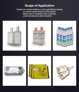 Machine d'étiquetage de boîtes en carton entièrement automatique pour surfaces planes, bouteilles, canettes, sachets, emballages, haute précision, contrôle PLC, comptage - Product Image 5