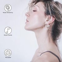 Bouchons d'oreilles réutilisables en silicone, super doux, étanches, anti-bruit, pour la natation et les sports nautiques, protection auditive, réduction du bruit