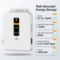 Système de stockage d'énergie tout-en-un QT-W-1200W 1200W 3.2V, générateur solaire mural 2009Wh, batterie LiFePO4 MPPT pour la maison