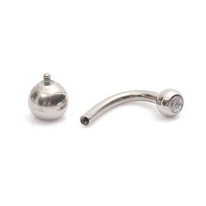 Fuxuan G23 titanio internamente filettato J bilanciere ricurvo anelli ombelico ombelico <span class=keywords><strong>Piercing</strong></span> - Product Image 6