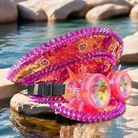 Chapeau de Capitaine Steampunk Rose Vif Personnalisé avec Paillettes et Strass, MOQ 3, Vente en Gros, Luxe Unisexe pour Festival, Plage, Extérieur, Soirée, Style Burning Man