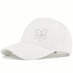 New Arrivals Fashion Sports <b>Hats</b> Womens Customized Baseball Capgorras Mesh Floral Lace Baseball Cap <b>Hat</b> With Rhinestone - Product Image 4