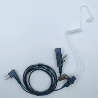 Écouteur de surveillance à tube acoustique avec micro-cravate PTT, prise Motorola 2 broches, étanche IPX-4, voix claire et forte