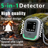 Détecteur d'alarme de monoxyde de carbone portable haute sensibilité 5-en-1, étanche IP65, pour camping extérieur, avec avertisseur sonore/vibrations 80 dB