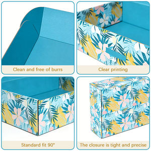 Caja de Cartón Corrugado Plegable Ecológica con Estampado Tropical, Laminación Brillante/Mate, Embalaje de Envío Personalizado para Regalos, Comercio Electrónico - Product Image 4