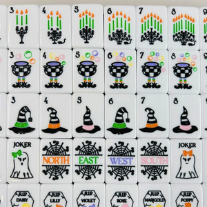 OEM ODM Luxury Halloween <strong>Hocus</strong> <strong>Pocus</strong> American Mahjong Set 160-Piece 2-Layer Engraved Acrylic Tiles for Seasonal Gatherings - Product Image 5