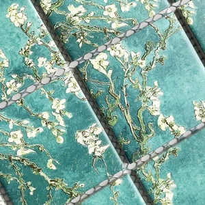 Modello di stampa di colore verde chiaro a getto d'inchiostro marmo mosaico in ceramica fornitore di piastrelle per la decorazione domestica - Product Image 6