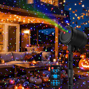 Projecteur laser de Noël extérieur, lumière rouge, verte, bleue, ciel étoilé, lampe de pelouse, lumière paysagère étanche pour la décoration des fêtes - Product Image 2