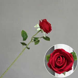 Ramo de Loto Artificial Rojo de Estilo Nórdico Moderno, Realista, Resistente al Agua y a la Decoloración, Decoración para Sala de Estar, Día de San Valentín - Product Image 3