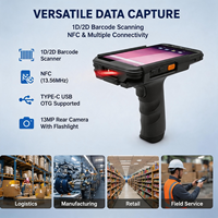 PDA Industrial Resistente al Agua con Sistema Android, Escáner de Códigos QR 1D y 2D y Función NFC para Trabajo de Campo al Aire Libre
