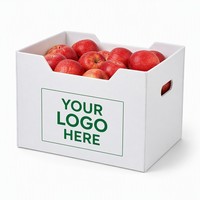 Boîte en plastique ondulé pliable et repliable en PP blanc avec impression de logo personnalisé pour l'emballage des fruits (pommes)