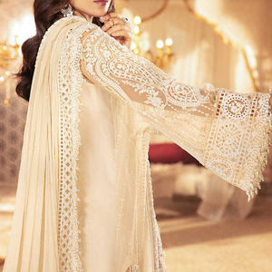 Traje Shalwar Kameez Pakistaní para Hombre, 3 Piezas, 4 Estaciones, Pantalón Acampanado Bordado, Dupatta de Organza, Traje de Fiesta de Alta Calidad - Product Image 4