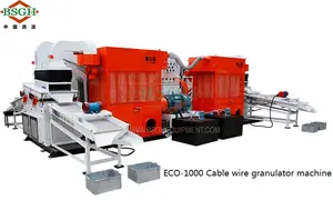 El consumo más alto Granuladora eléctrica de alambre/cable de cobre /aluminio de residuos ECO1000 producto de China