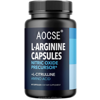 Capsules de L-Arginine pour Hommes Adultes Marque Blanche – Soutien à l'Acide Aminé et Précurseur d'Oxyde Nitrique pour la Vascularisation et l'Endurance (60 gélules)