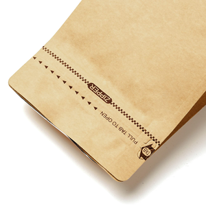 Papel Kraft con logotipo personalizado con cremallera de válvula, bolsas de frijoles de pie, bolsa de café para embalaje lateral inferior - Product Image 4
