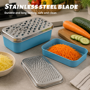 Râpe à légumes manuelle double face en acier inoxydable et PP, outil de cuisine multifonctionnel <span class=keywords><strong>pour</strong></span> pommes de terre et <span class=keywords><strong>carottes</strong></span> - Product Image 5