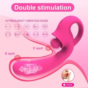 Vibratore Spot 2 in 1 G per stimolazione multipla realistico Dildo vibratore clitorideo stimolatore adulti giocattoli per donne - Product Image 3