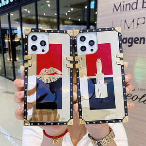 <span class=keywords><strong>Funda</strong></span> de teléfono móvil con borde cuadrado holográfico, carcasa protectora de lujo con sujeción para los dedos para <span class=keywords><strong>Iphone</strong></span> <span class=keywords><strong>11</strong></span> 12 - Product Image 1
