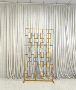 مورد حفل زفاف فاخر قوس ذهبي حامل من الفولاذ المقاوم للصدأ حامل شموع خلفية جدارية لحفل الزفاف ديكور الحفلات - Product Image 4