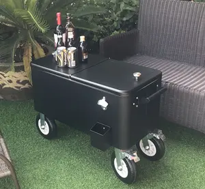 Outdoor 75L beer & Wine Ice Bucket With Wheels Ice Coolers For Camping