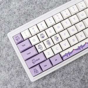 Hoa Oải Hương thỏ chủ đề Keycap PBT xda Keycaps cho DZ60/<span class=keywords><strong>RK61</strong></span>/64/gk61/68/75/84/98 Bàn Phím Cơ khí 7u chia Spacebar - Product Image 3