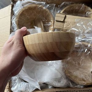 Tazón Grande de Bambú de 5.5 Pulgadas para Mezclar Ensaladas y Servir Alimentos, Venta al por Mayor - Product Image 4