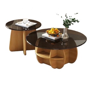 NKAHS Light Luxury Eco-Friendly Tempered Glass Coffee <b>Table</b> Modern Creative <b>Small</b> <b>Side</b> <b>Table</b> Set for <b>Small</b> Living Room Hotel Use - Product Image 1