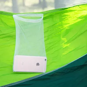 Portable Outdoor Camping Hammock Parachute Fabric Hammocks Hanging Swing Sleeping Bed Tree Mosquito Tent Drop For Travel