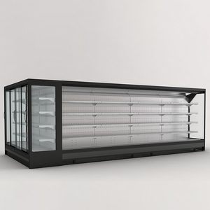 Lintee supermercato frigorifero refrigeratore verticale Display raffreddamento statico Display Non gelo bevande vegetali latte frutta Cooler - Product Image 5