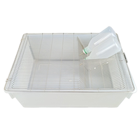Cage de reproduction de souris de qualité laboratoire 545x395x200mm Cage pour animaux en plastique PP/PC durable et anti-fuite pour la recherche sur les rongeurs