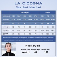 LA CICOGNA Ballett-Trainingsjacke für Mädchen, mit Fleece gefüttert, warm, hohe Elastizität, für Kinder, Herbst und Winter, hoher Kragen, Tasche, Nylon