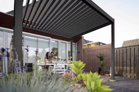 Auvent de restaurant Beigeman pour l'extérieur, abri de jardin, ombrage au bord de la piscine, pergola pliable en aluminium, protection contre la pluie, ventilation