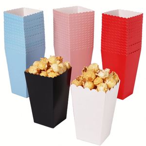 Cajas de Palomitas Rojas a Rayas - Mini Contenedores de Papel para Palomitas y Dulces para Fiestas de Carnaval, Suministros para Fiestas de Noche de Cine - Product Image 2