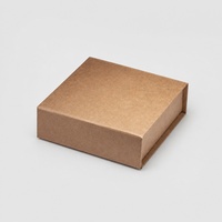 Boîte cadeau pliable personnalisée en kraft brun avec couvercle à charnière pour l'emballage de produits de vente au détail, bijoux, cosmétiques, bougies et coffrets cadeaux