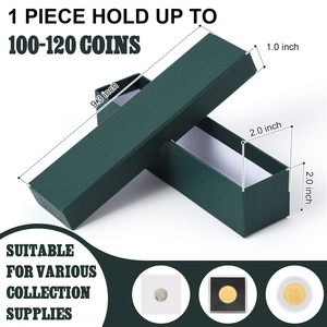Boîte de rangement de luxe rectangulaire vert foncé étanche haut de gamme pour collection de pièces de monnaie, rangement de stylos et emballage cadeau - Product Image 3